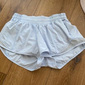 Light blue side 4 2.5 inch lululemon shorts